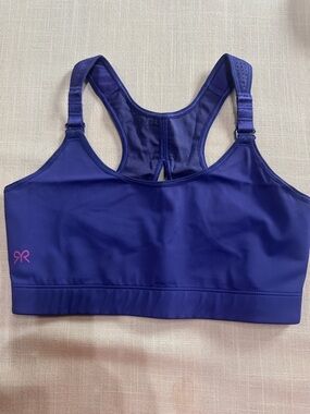 Ruby Ribbon Sport Demiette Bra Style 1905 Full Support Wire Free  Purple Sz32